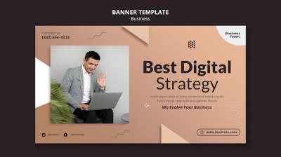 Business Horizontal Banner Template for Effective Promotions – Free Download