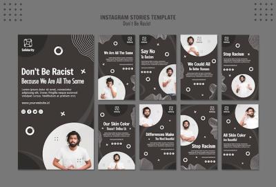 Racist Concept Awareness Instagram Stories Template – Free Download