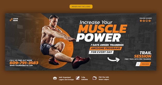 Gym and Fitness Web Banner Template – Free Download