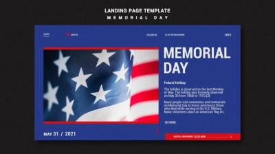 Memorial Day Landing Page Template â Free Download