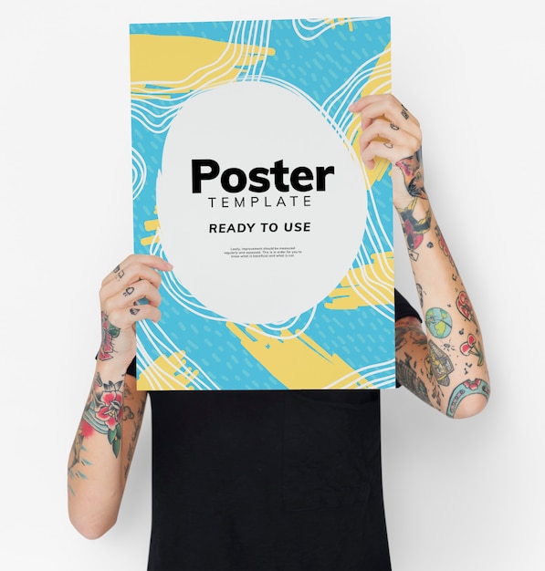 Colorful Poster Mockup: Download Free Stock Photo