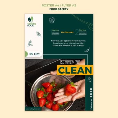 Food Safety Poster Design Template – Download Free Stock Photo