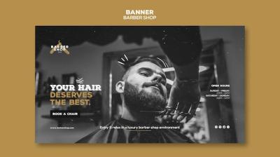 Barber Shop Banner Template – Free to Download