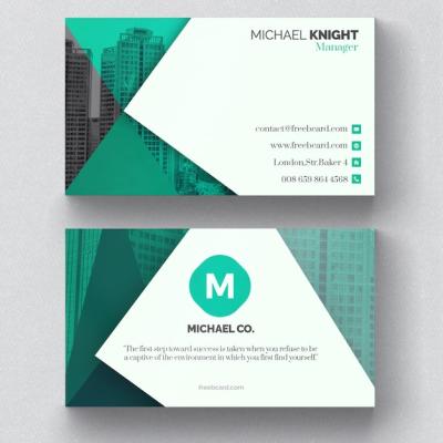 Corporate Green Business Card – Free Download