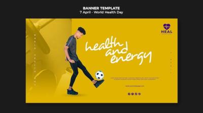 Horizontal Banner Design for World Health Day – Free Download