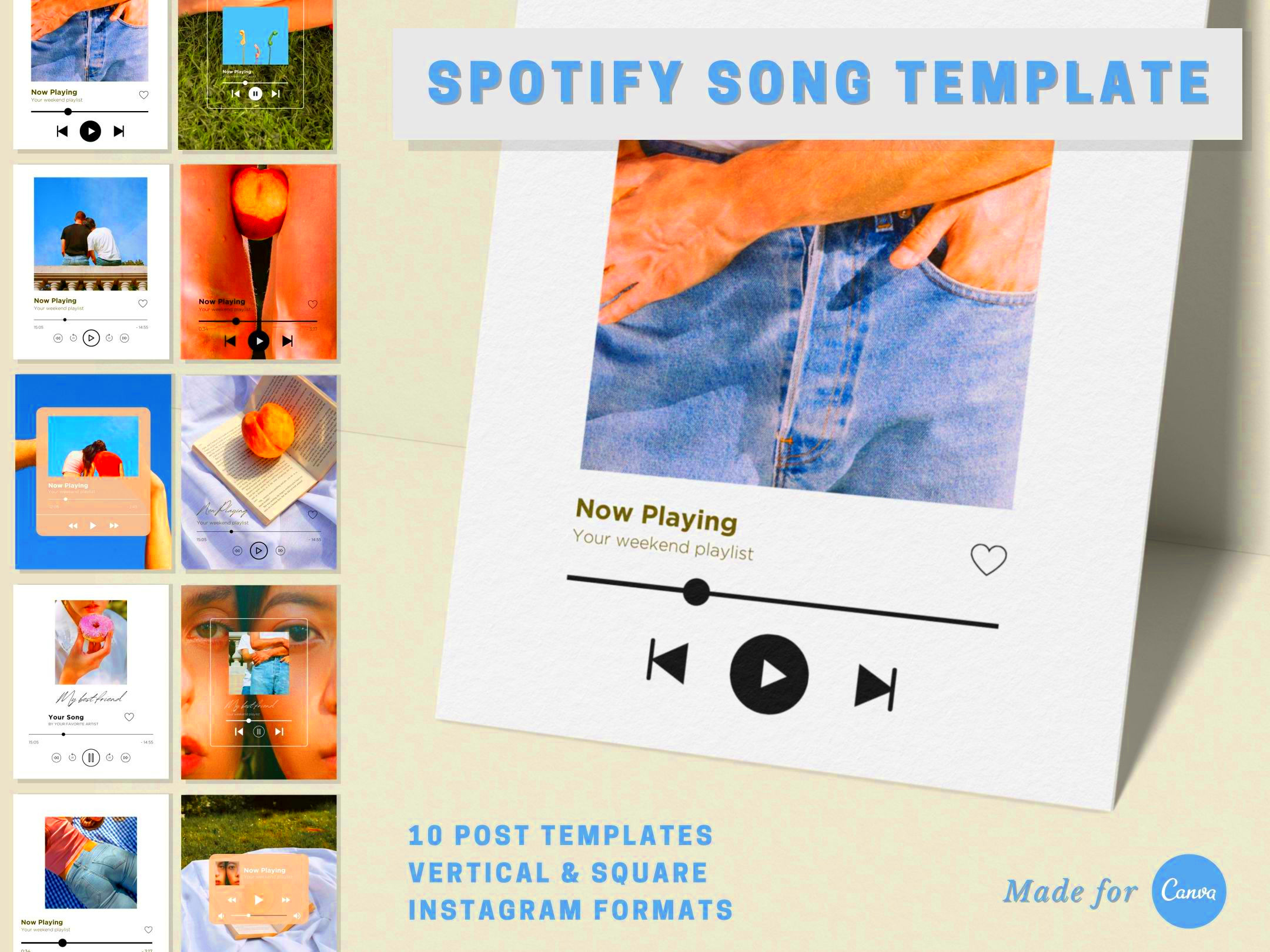 Spotify Song Canva Template Creative Canva Templates Creative Market