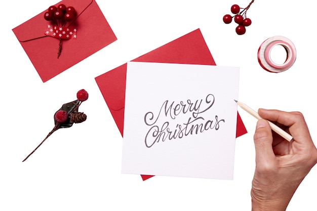 Isolated Christmas Card PSD Template – Free Download