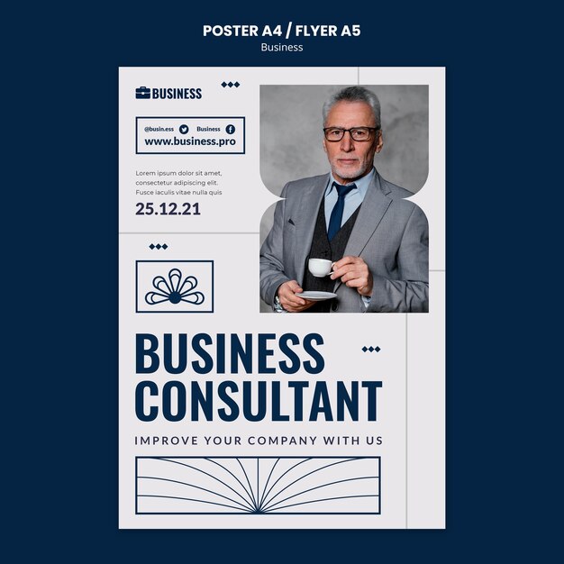 Business Poster and Flyer Template Design for Free Download