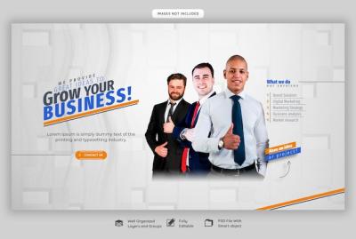 Corporate Web Banner Template for Digital Marketing Agencies – Free Download