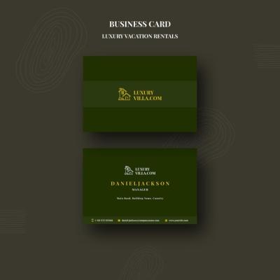 Luxury Vacation Rentals Business Card Template – Free to Download