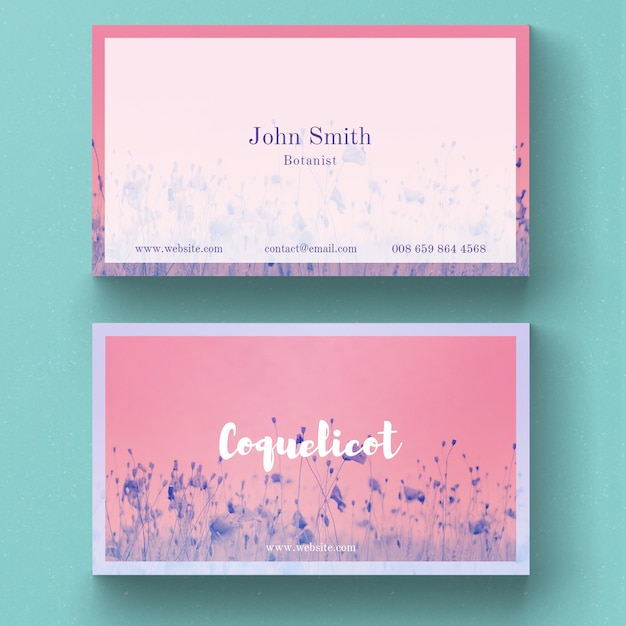 Floral Business Card Template for Professional Use – Free Download