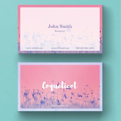 Floral Business Card Template for Professional Use – Free Download