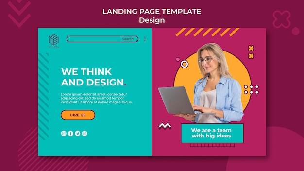 Design Studio Landing Page Template – Free Download