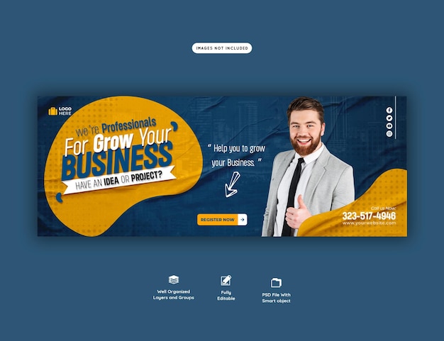 Digital Marketing Agency and Corporate Facebook Cover Template – Download Free Stock Photo