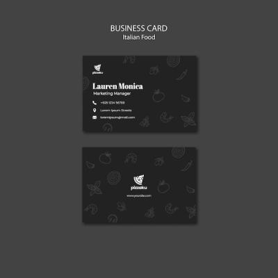 Italian Food Business Card Template – Free Download