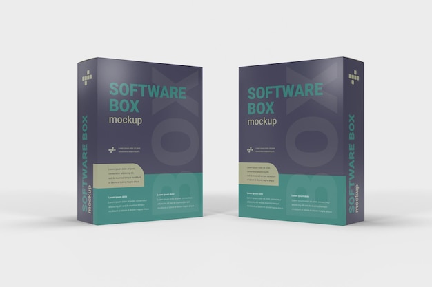 3D Rendering Software Box Mockup – Free Download