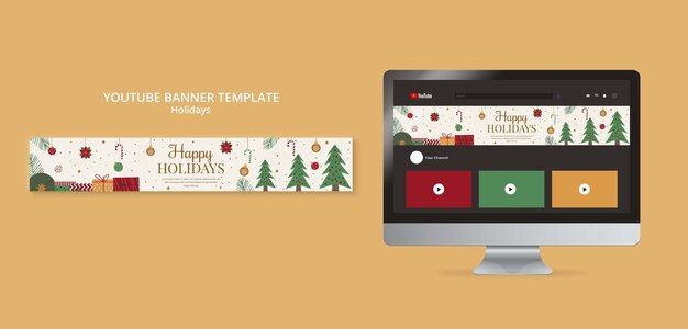 Festive Holiday Template Design – Free Download