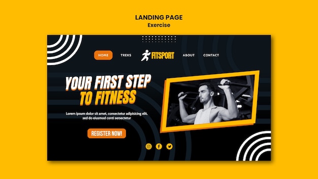 Fitness Landing Page Template – Free to Download