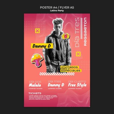 Latino Party Poster Template – Free Download