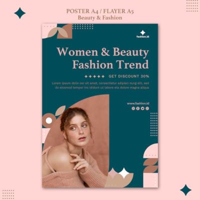 Vertical Flyer Template for Women’s Beauty and Fashion – Free Download