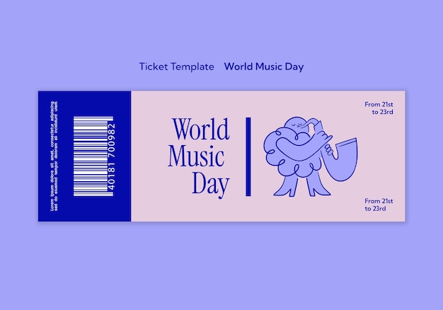 World Music Day Template Design – Download Free Stock Photo