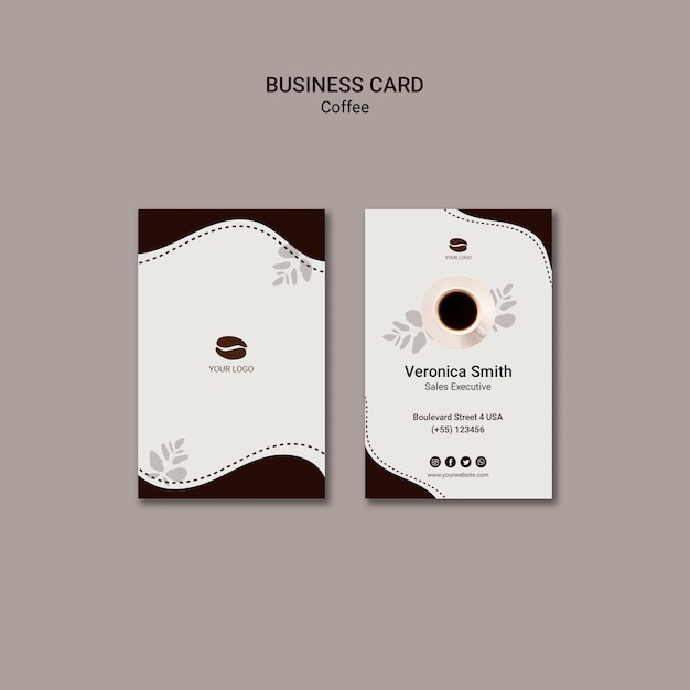 Coffee Business Card Template – Free Download