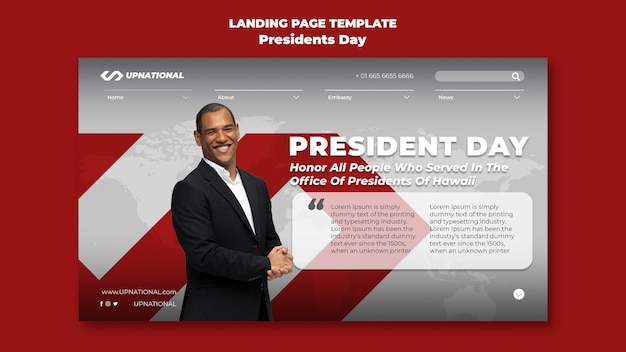 Gradient President’s Day Template – Free Download