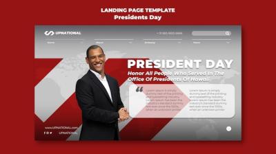 Gradient President’s Day Template – Free Download