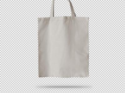 Plain White Tote Bag on Transparent Background – Free to Download