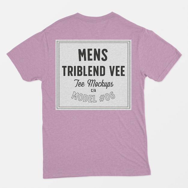 Mens Triblend Vee Tee Mockup – Free Download, Free Stock Photo