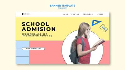 Back to School Landing Page Template – Free Download | PSD Templates