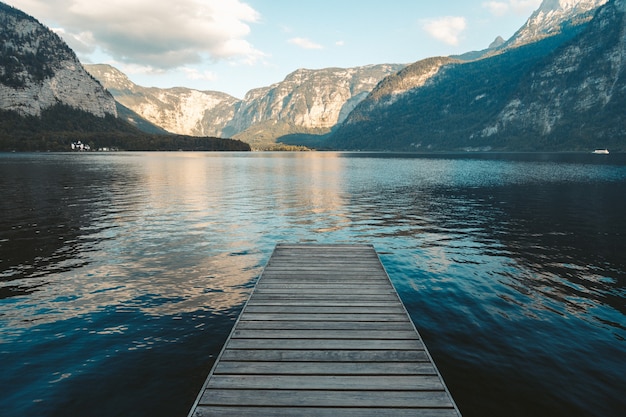 Pier at a Lake in Hallstatt, Austria – Download Free Stock Photo