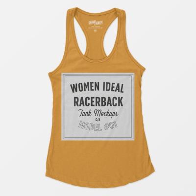 Ideal Racerback Tank Mockup for Women – Free Download