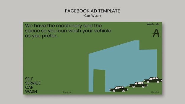 Car Wash Service Facebook Template – Free Download