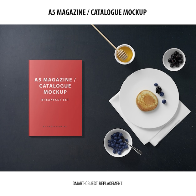 A5 Magazine Catalogue Mockup – Free Download