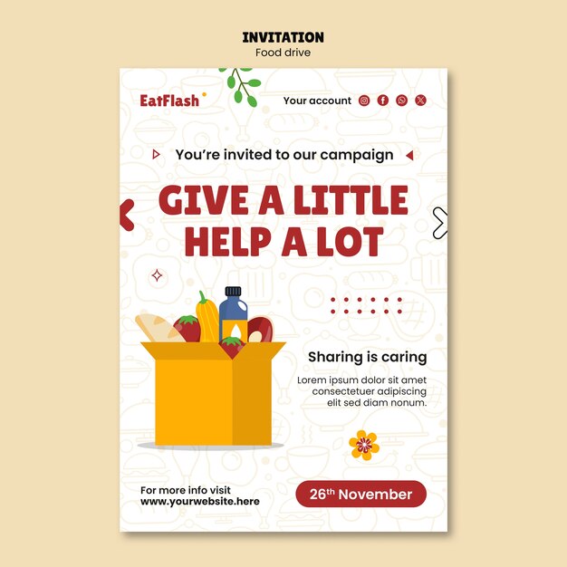 Food Drive Template Design – Free Download