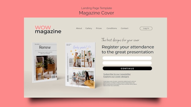 Magazine Business Landing Page Template – Free Download