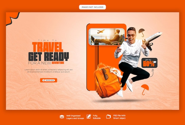 Travel and Tourism Web Banner Template – Free Download