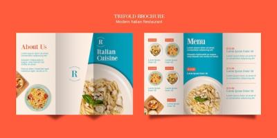 Italian Cuisine Trifold Brochure – Free Download