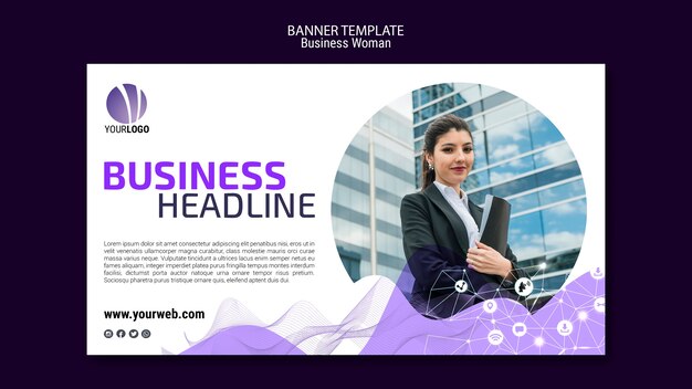 Business Woman Banner Template – Free Download, Download Free Stock Photo