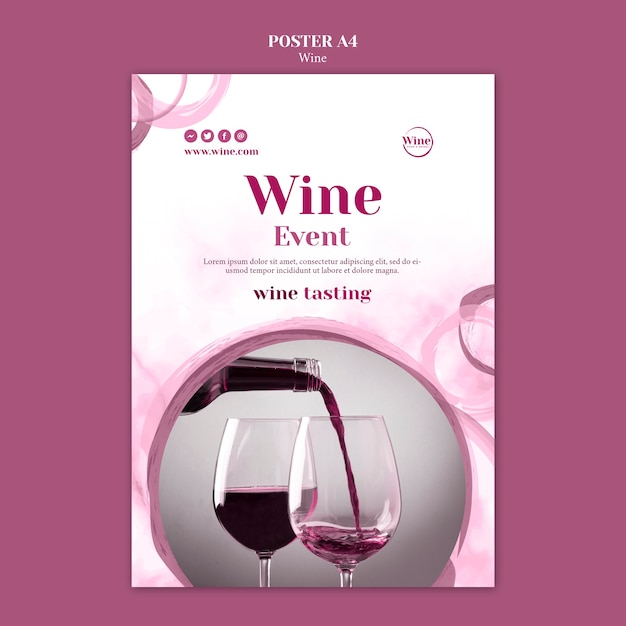 Wine Tasting Poster Template – Free Download