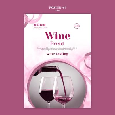 Wine Tasting Poster Template – Free Download