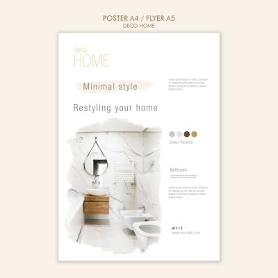 Deco Home Concept Poster Template – Free Download, Free Stock Photo