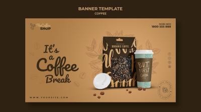 Coffee Shop Banner Template – Free Download