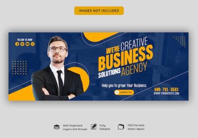 Digital Marketing Agency and Corporate Facebook Cover Template – Free Download