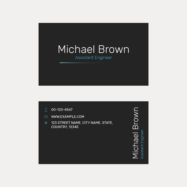 Modern Design Editable Business Card Template PSD – Free Download