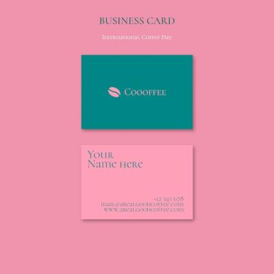 Duotone International Coffee Day Business Card Template – Free Download