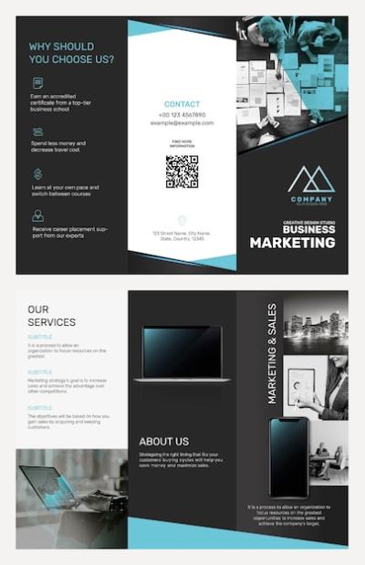 Business Brochure Template PSD for Marketing Company – Free Download