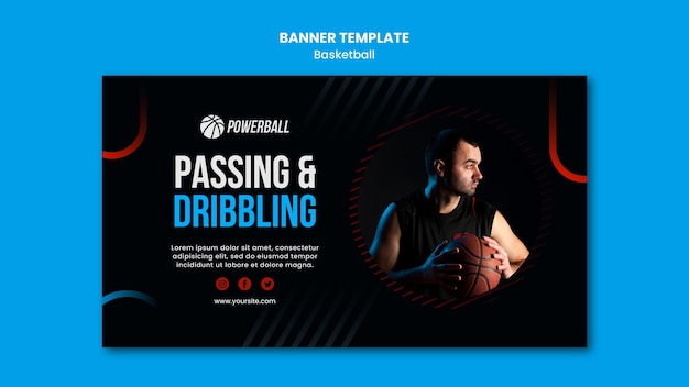 Basketball Game Banner Template – Free Download