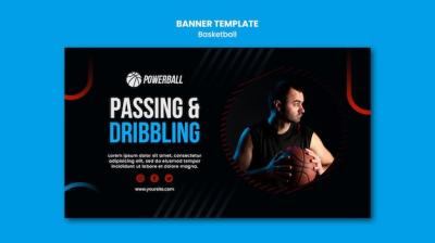 Basketball Game Banner Template – Free Download